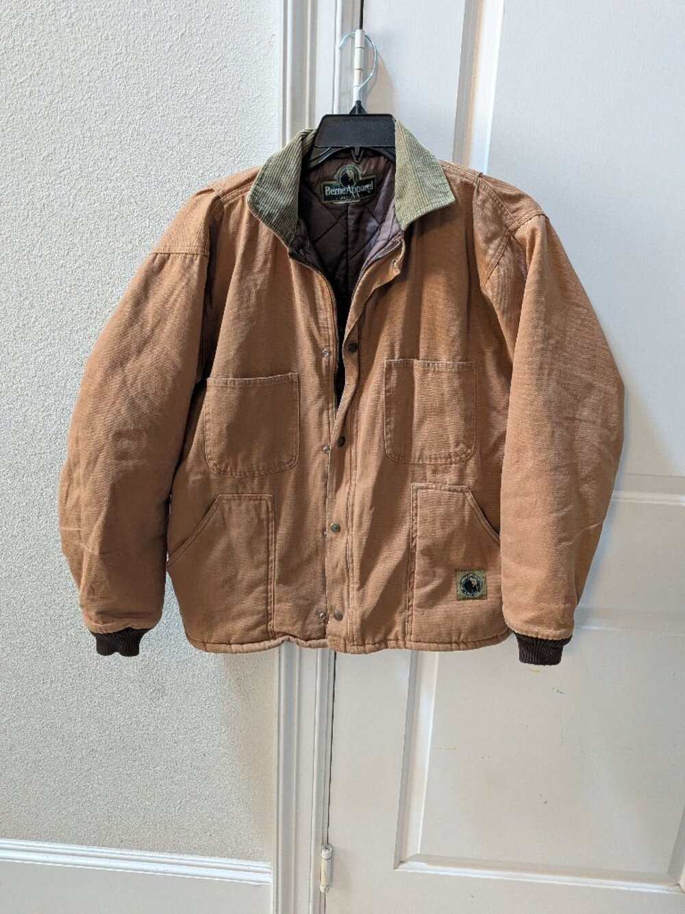Berne Jacket Mens Large Brown Mesh Lined Workwear Duck Outdoors
